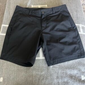 Lululemon Shorts Mens 36 Black Commission Flat Front Performance 8.5"